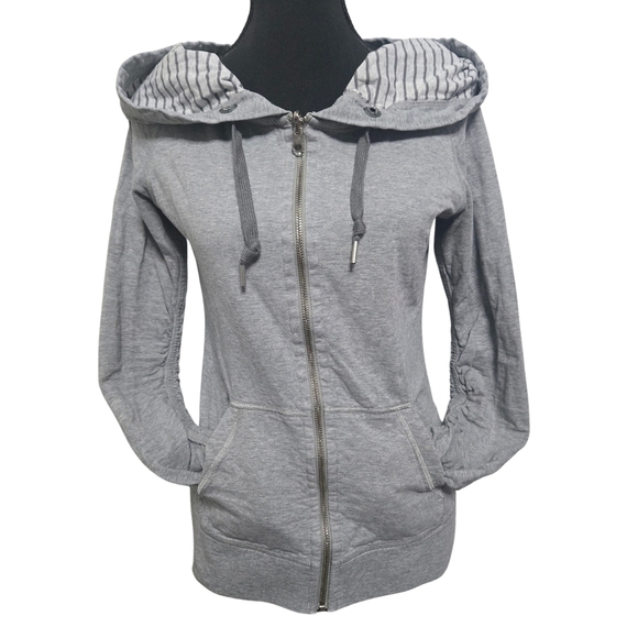 lululemon athletica Tops - Lululemon Reversible Gray Striped Women's Hoodie